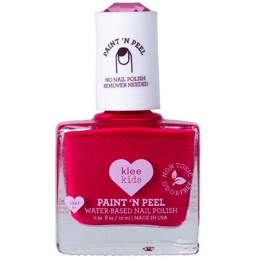 Klee Naturals Peel off Nail Polish in Denver Royal Fuchsia Made in USA! Comes off clothing & furniture with water and peels off so no remover needed- Little Gift Nook