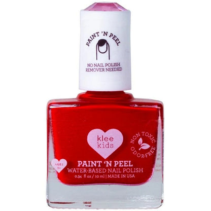Klee Naturals Peel-Off Nail Polish – Nashville Red- non toxic -  Made in USA! - Little Gift Nook