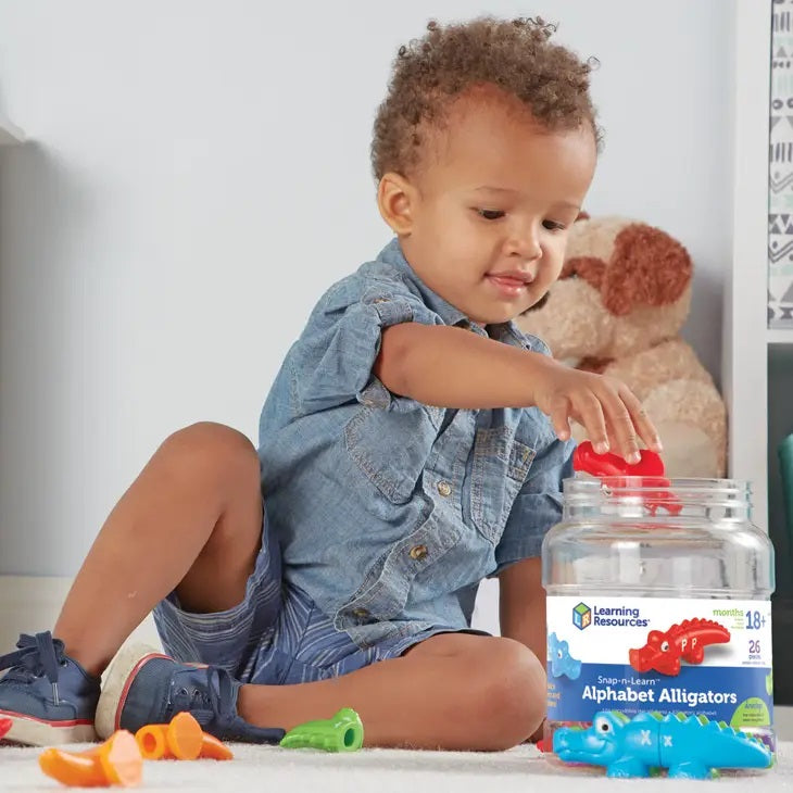 Learning Resources Snap-N-Learn Alphabet Alligators. Color matching and letters and all stores in jar. - Little Gift Nook
