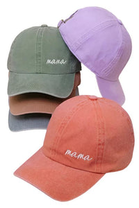 Mama Lettering Embroidery Baseball Cap Hat.