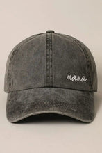 Load image into Gallery viewer, Mama Lettering Embroidery Baseball Cap Hat in black.