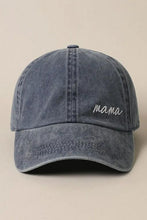 Load image into Gallery viewer, Mama Lettering Embroidery Baseball Cap Hat in navy.