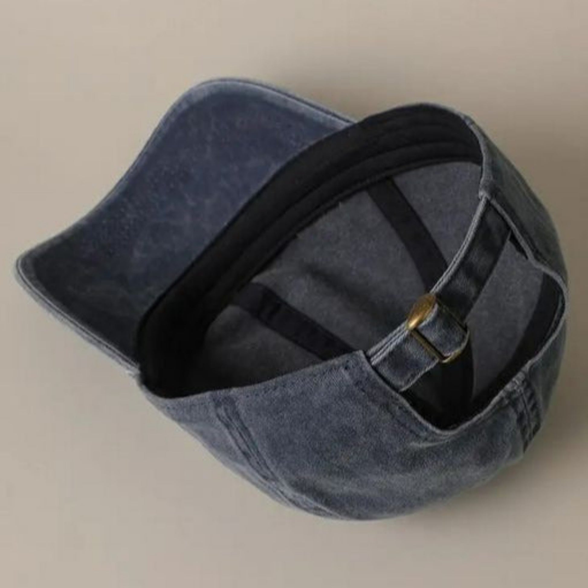 Mama Lettering Embroidery Baseball Cap Hat in navy inside view. Adjustable in back.- Little Gift Nook