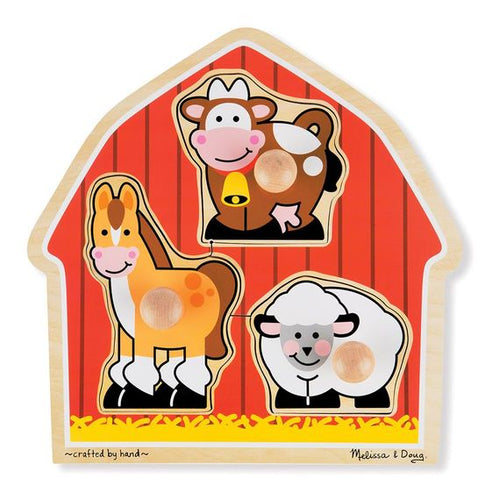 Melissa & Doug Barnyard Animals Jumbo Knob Puzzle. Ages 1 and up.