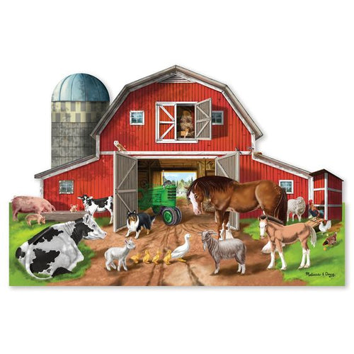 Melissa & Doug Busy Barn Yard Shaped Floor Puzzle - 32 Pieces.