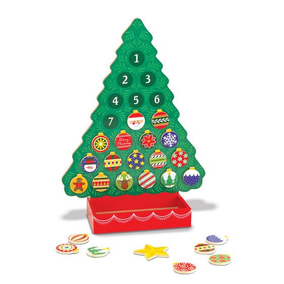 Melissa & Doug Countdown to Christmas Wooden Seasonal Calendar - Little Gift Nook