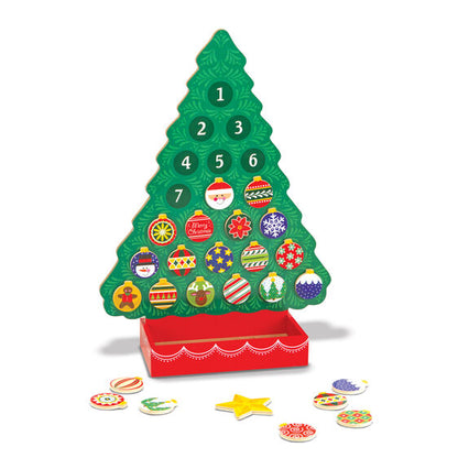Melissa & Doug Countdown to Christmas Wooden Seasonal Calendar - Little Gift Nook