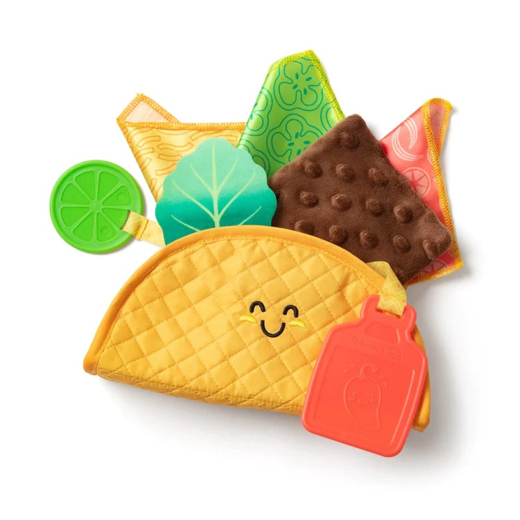 Melissa & Doug Fill & Spill Soft Taco Baby Toy. Textured sensory baby toy.  - Little Gift Nook