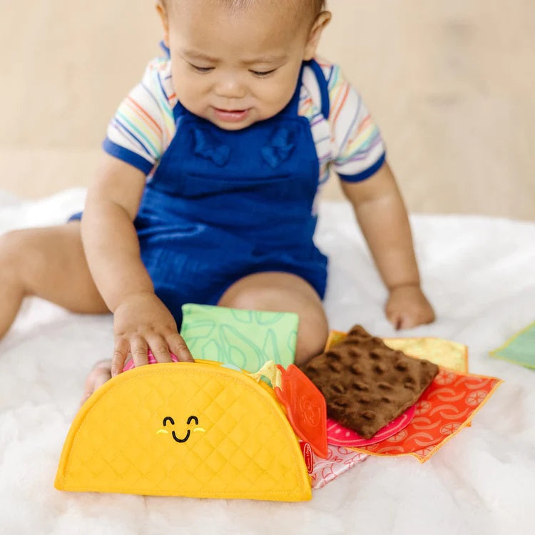 Melissa & Doug Fill & Spill Soft Taco Baby Toy. Textured sensory baby toy. Makes perfect 1st Birthday gift. - Little Gift Nook