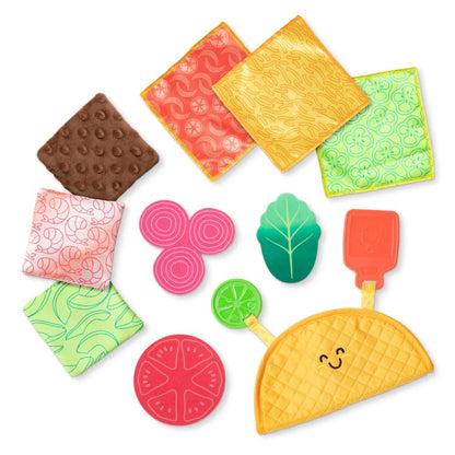Melissa & Doug Fill & Spill Soft Taco Baby Toy. Baby sensory toy, fill and spill. Baby gift. - Little Gift Nook