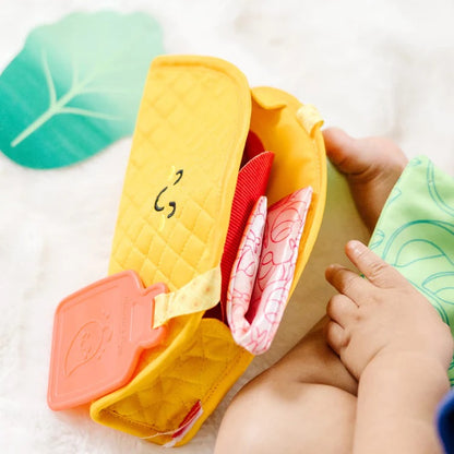 Melissa & Doug Fill & Spill Soft Taco Baby Toy. Textured sensory baby toy. 1st Birthday gift. - Little Gift Nook