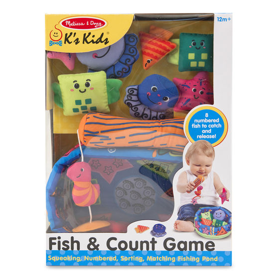 Melissa & Doug Fish Count Baby Game. Ages 12 months and up. Sensory matching fishing game for baby. Makes great 1st Birthday Gift.- Little Gift Nook