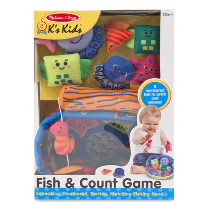 Melissa & Doug Fish Count Baby Game. Ages 12 months and up. Sensory matching fishing game for baby. Makes great 1st Birthday Gift.- Little Gift Nook