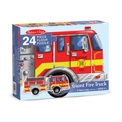 Melissa & Doug Giant Fire Truck Floor Puzzle. 24 piece cardboard sturdy floor puzzle. - Little Gift Nook