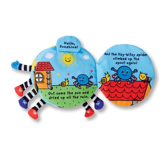 Melissa & Doug Itsy Bitsy Spider Soft Texture Book. Inside book with little flaps. - Little Gift Nook