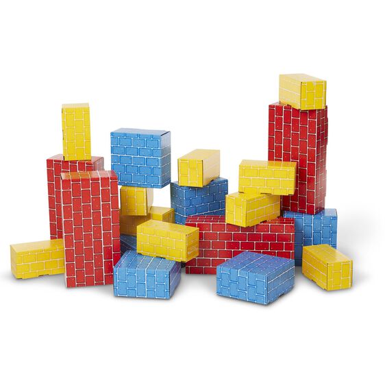 Melissa & Doug Jumbo Blocks set. 24 piece cardboard blocks. Stack and build.- Little Gift Nook
