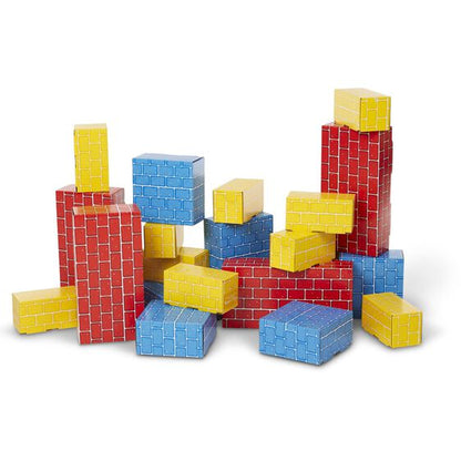 Melissa & Doug Jumbo Blocks set. 24 piece cardboard blocks. Stack and build.- Little Gift Nook