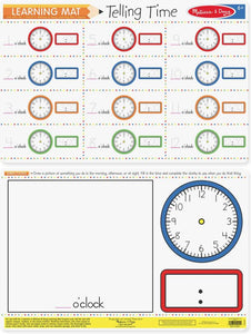 Melissa & Doug Learning Mat Telling Time. Double Sided.