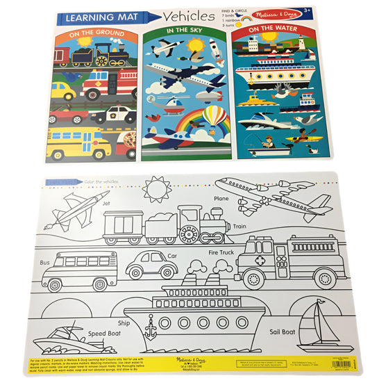 Melissa & Doug Learning Mat Vehicles - Little Gift Nook