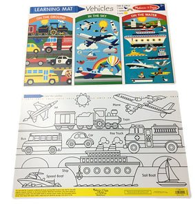 Melissa & Doug Learning Mats Vehicles. Double sided.