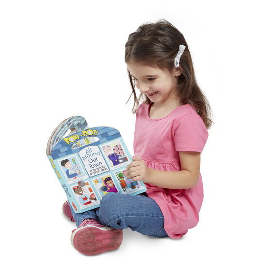 Melissa & Doug Poke a Dot All Around Our Town Book - Little Gift Nook