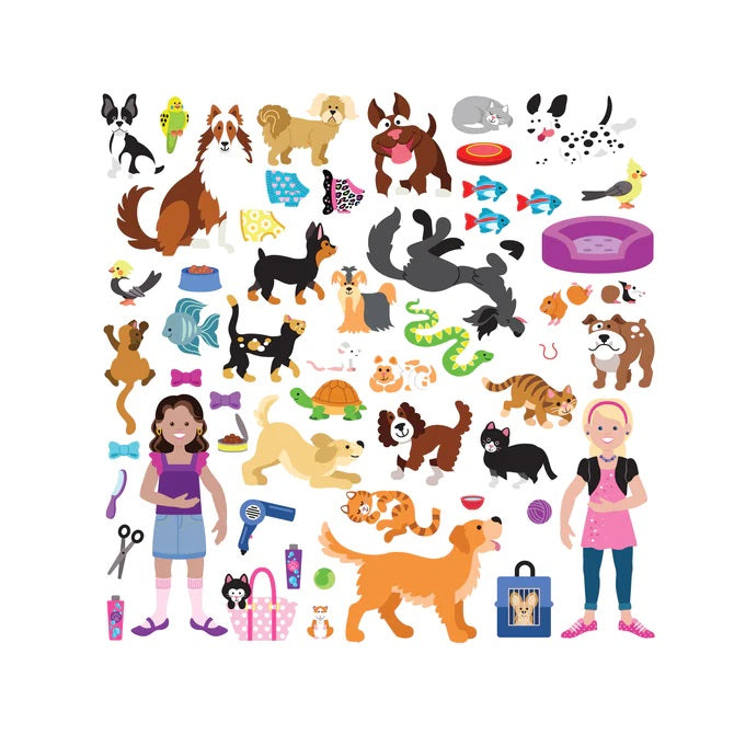 Melissa &amp; Doug Puffy Pet Place Reusable Sticker Activity Book. 115 puffy reusable stickers of animals and people.. - Little Gift Nook