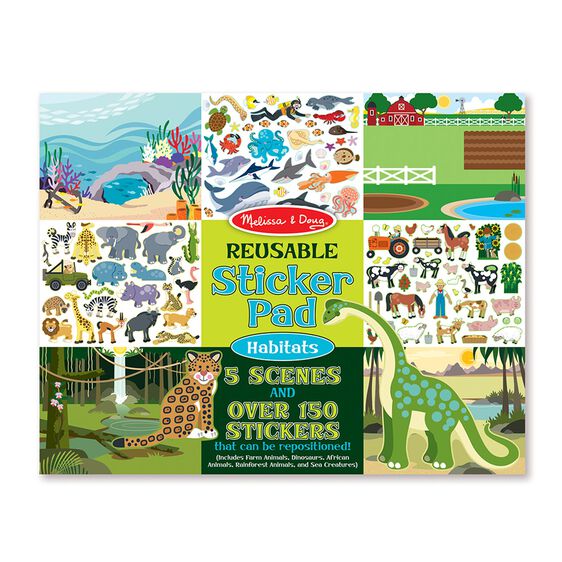 Melissa & Doug Reusable Sticker Pad Habitats - Little Gift Nook