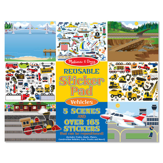 Melissa & Doug Reusable Sticker Pad Vehicles - Little Gift Nook