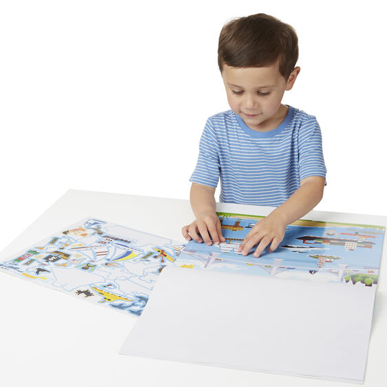 Melissa & Doug Reusable Sticker Pad Vehicles - Little Gift Nook