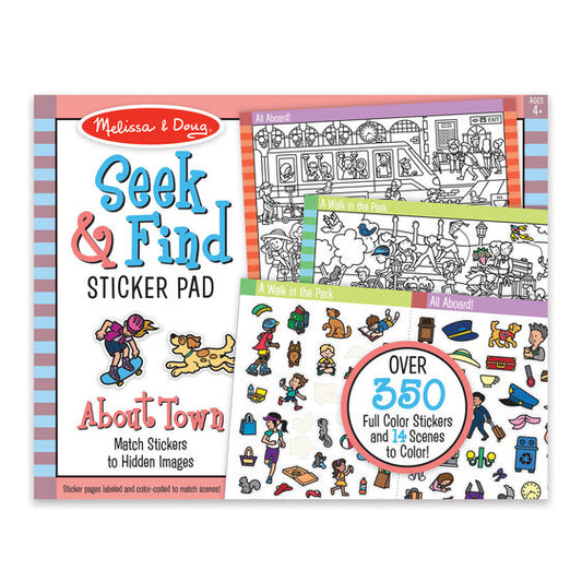 Melissa & Doug Seek & Find Around Town Sticker Pad - Little Gift Nook