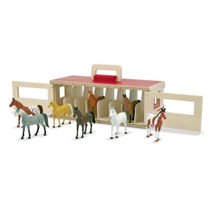 Melissa & Doug Take-Along Show-Horse Stable Play Set - Little Gift Nook