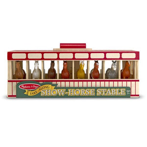 Melissa & Doug Take-Along Show-Horse Stable Play Set.