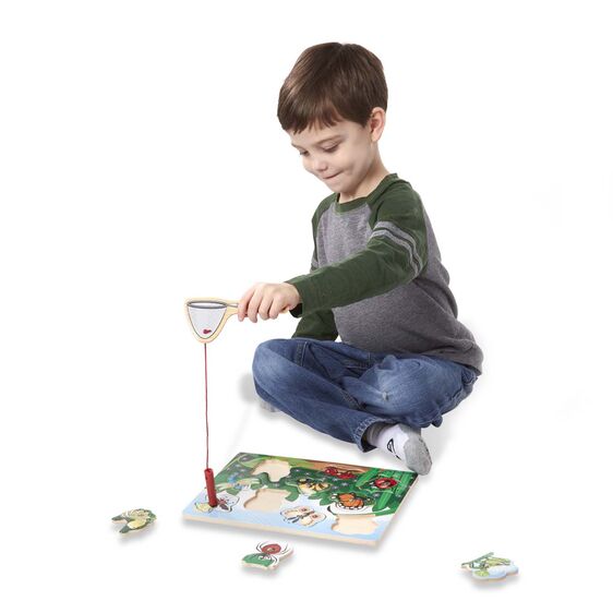 Melissa & Doug Wooden Magnetic Bug Catching Puzzle Game - Little Gift Nook