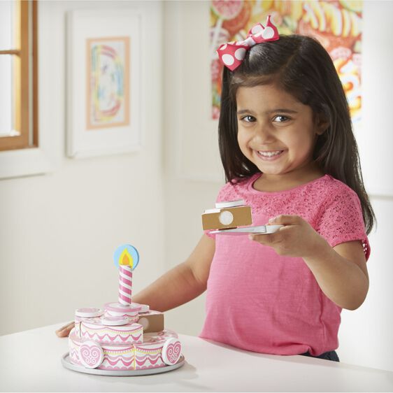 Melissa &amp; Doug Wooden Triple-Layer Party Cake Play Set - Little Gift Nook