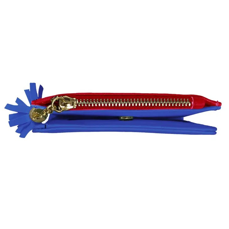 NFL Buffalo Bills Organizer Wallet snaps open and has zipper compartment for coins. - Little Gift Nook