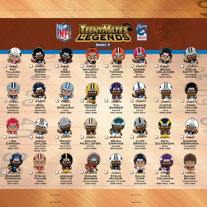 NFL Teenymates Legends Mystery Bag 2024- Series 2 ( 2024). List of potential NFL player figures you can get in the mystery bags. Collect all 32 plus rare figures.! - Little Gift Nook