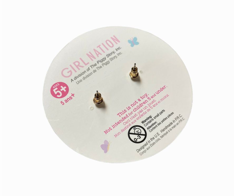 Glitter Pink Narwhal Cutie Lead Free Pierced Earrings with surgical steel posts - Little Gift Nook