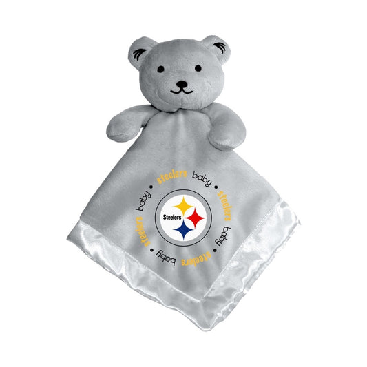 Pittsburgh Steelers NFL Security Bear Plush Lovey Blankie in Gray - Little Gift Nook