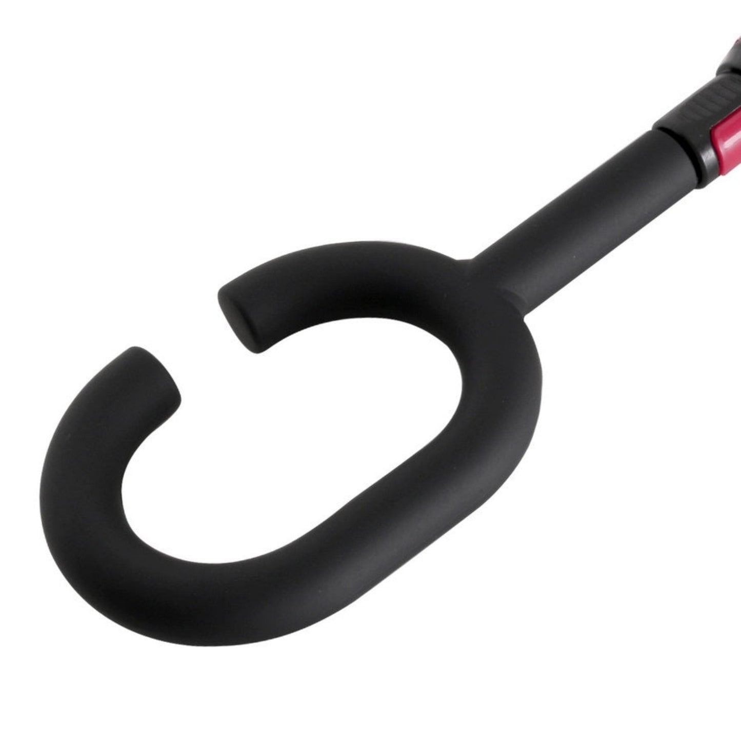 Polka Dot Reverse Open Inverted Umbrella with hook handle to hold bags.- Little Gift Nook