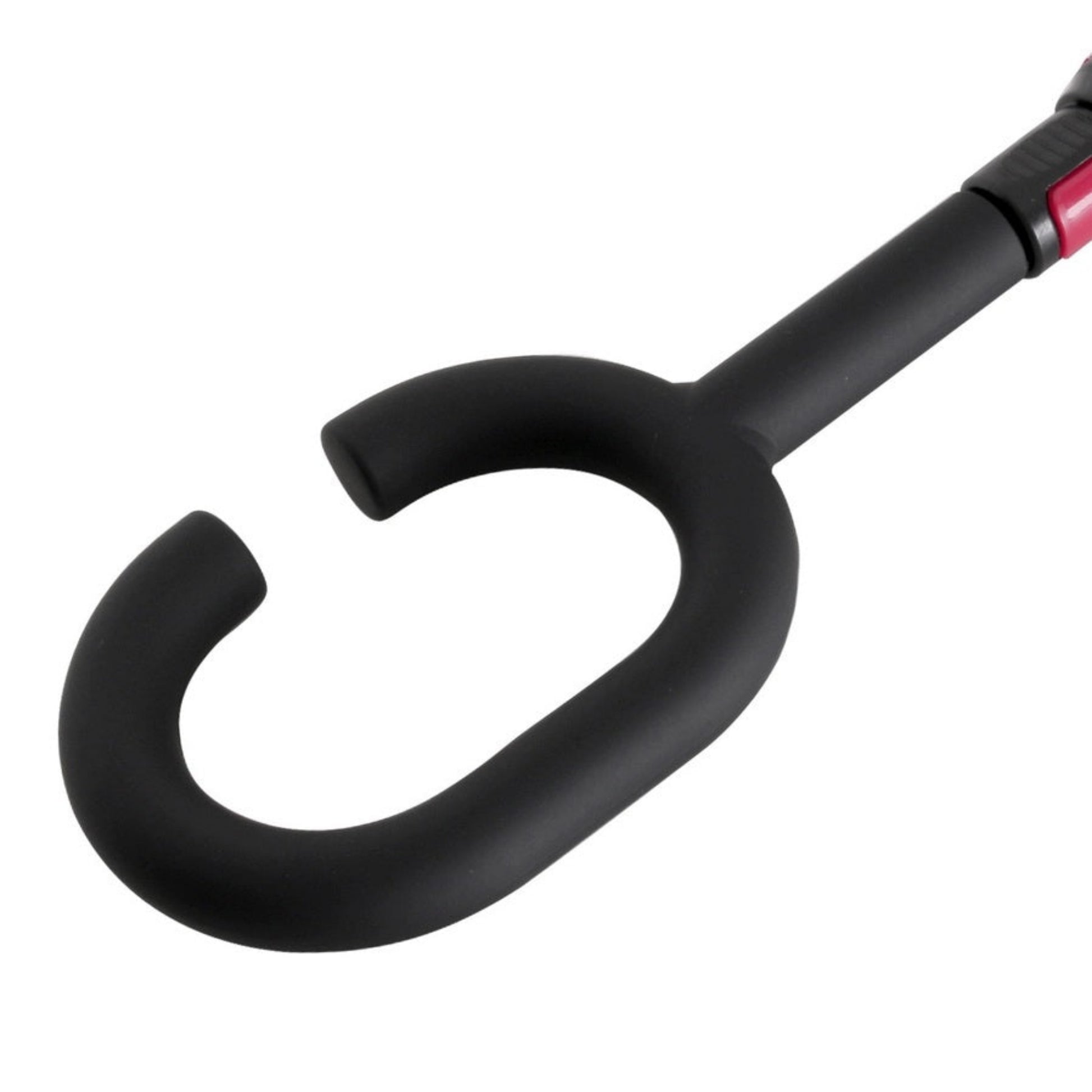 Polka Dot Reverse Open Inverted Umbrella with hook handle to hold bags.- Little Gift Nook