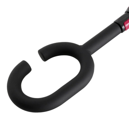 Polka Dot Reverse Open Inverted Umbrella with hook handle to hold bags.- Little Gift Nook