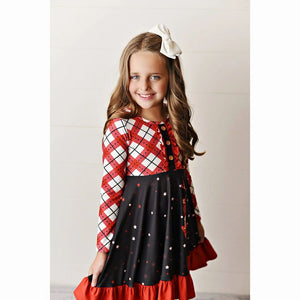 Red Reindeer Christmas Holiday Soft Twirl Dress super soft & stretchy.