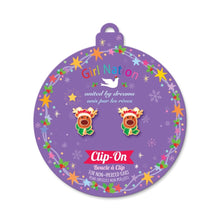 Load image into Gallery viewer, Reindeer Magic Cutie Clip On Earrings - Little Gift Nook