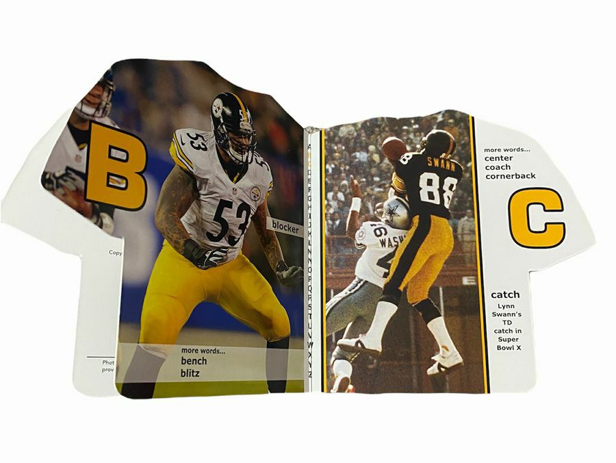 Steelers ABC Alphabet Board Book. B for bench, blitz, C for Center, Coach, Catch.  Makes great baby gift. - Little Gift Nook