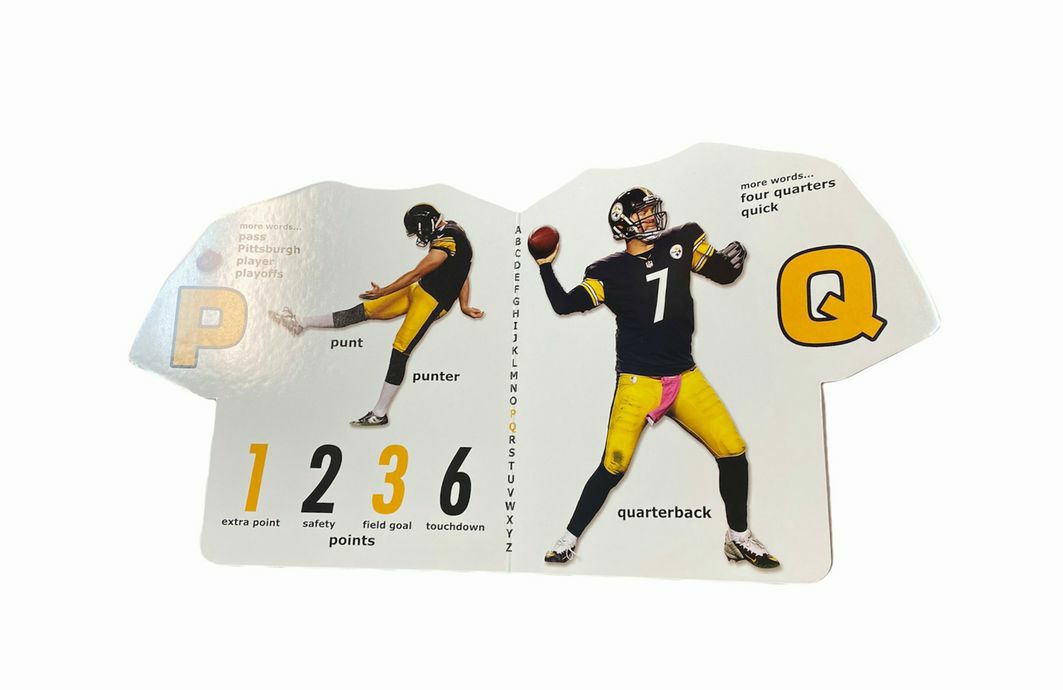 Steelers ABC Alphabet Board Book. P for Punter, Q for Quarterback. Great baby gift. - Little Gift Nook