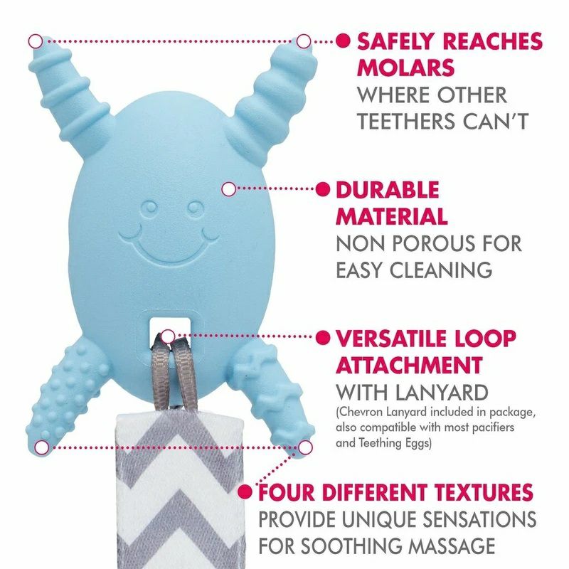 The Molar Magician Teether with bonus clip BLUE - Little Gift Nook
