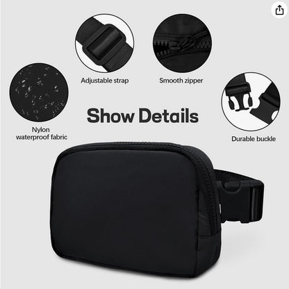 Waterproof Cross Body Sling Fanny Pack Belt Bag features. - Little Gift Nook