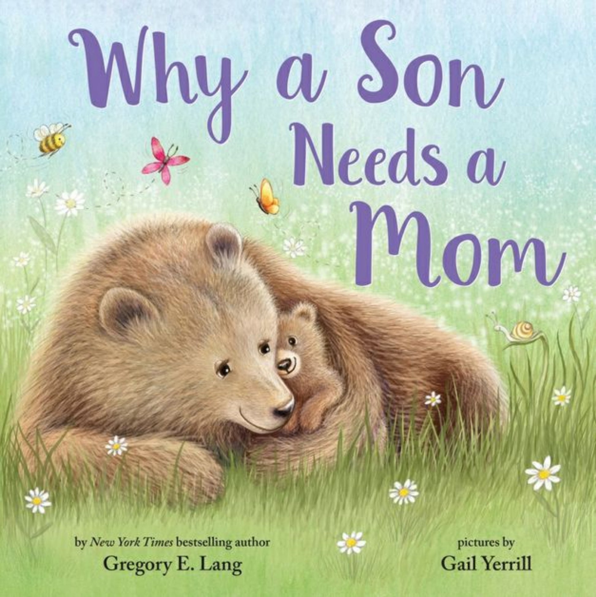 Why a Son Needs a Mom Hard Cover Book. Shows mom and son bears on cover.- Little Gift Nook