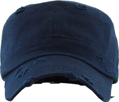 women's Navy Adult Cadet Hat. worn look. - Little Gift Nook