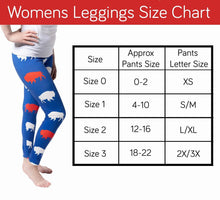 Load image into Gallery viewer, Red and Blue Buffalo Leggings Adult size XS adult 0-2 ~ Buttery Soft! NEW!